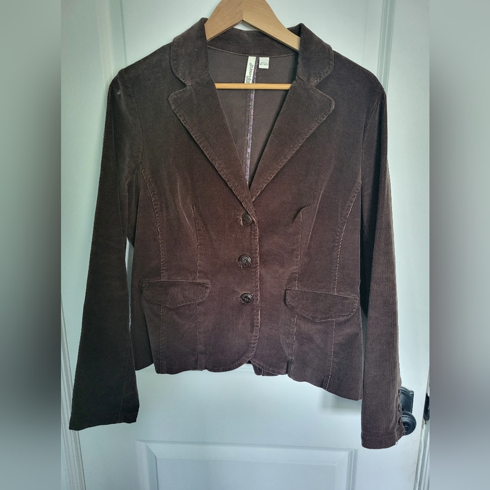 Chocolate Brown Cordoroy Blazer, size L